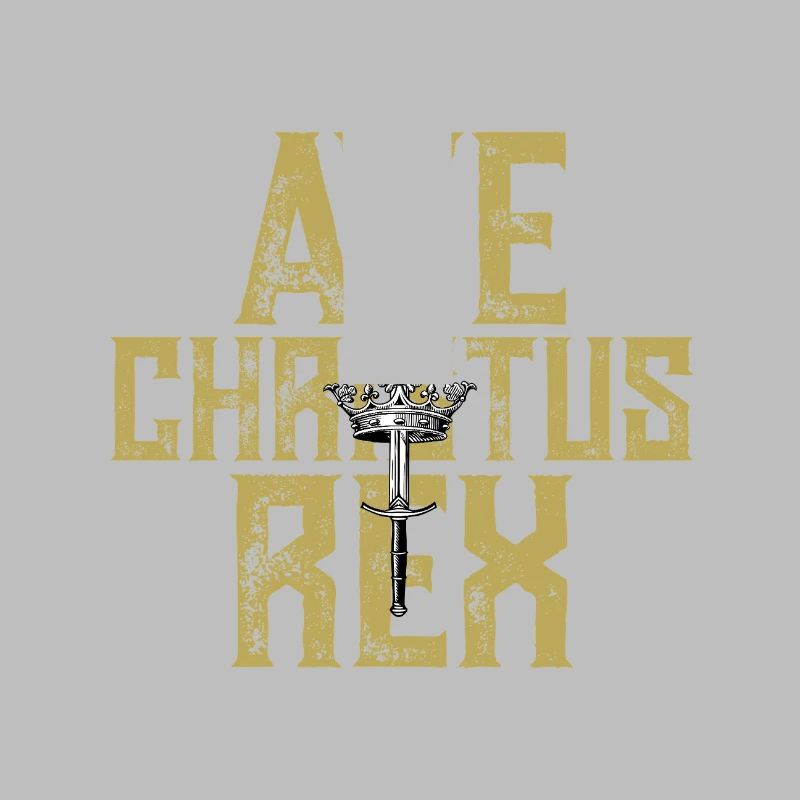 Ave Christus Rex Krone ein Schwert