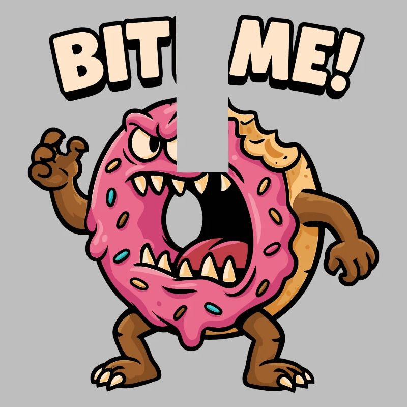 Conception agressive de monstre de beignet