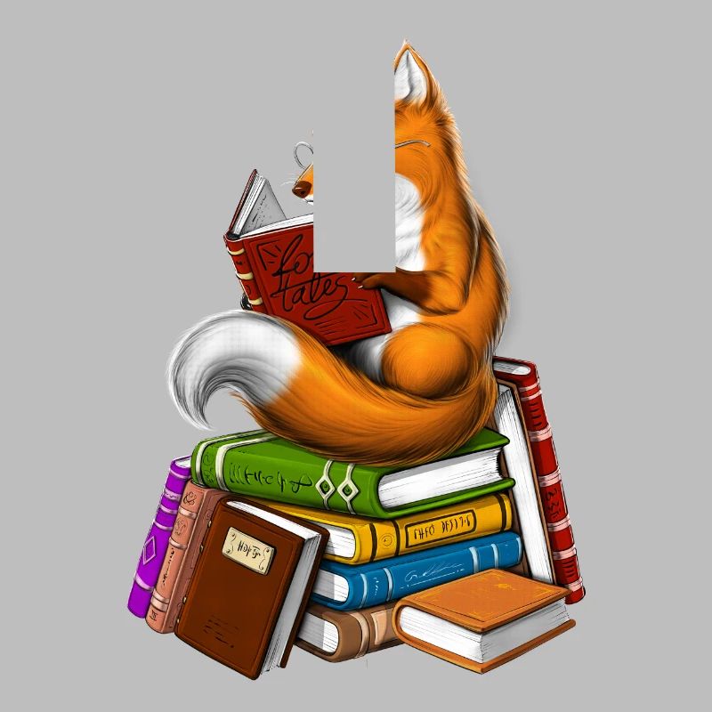 Fuchs liest ein Buch