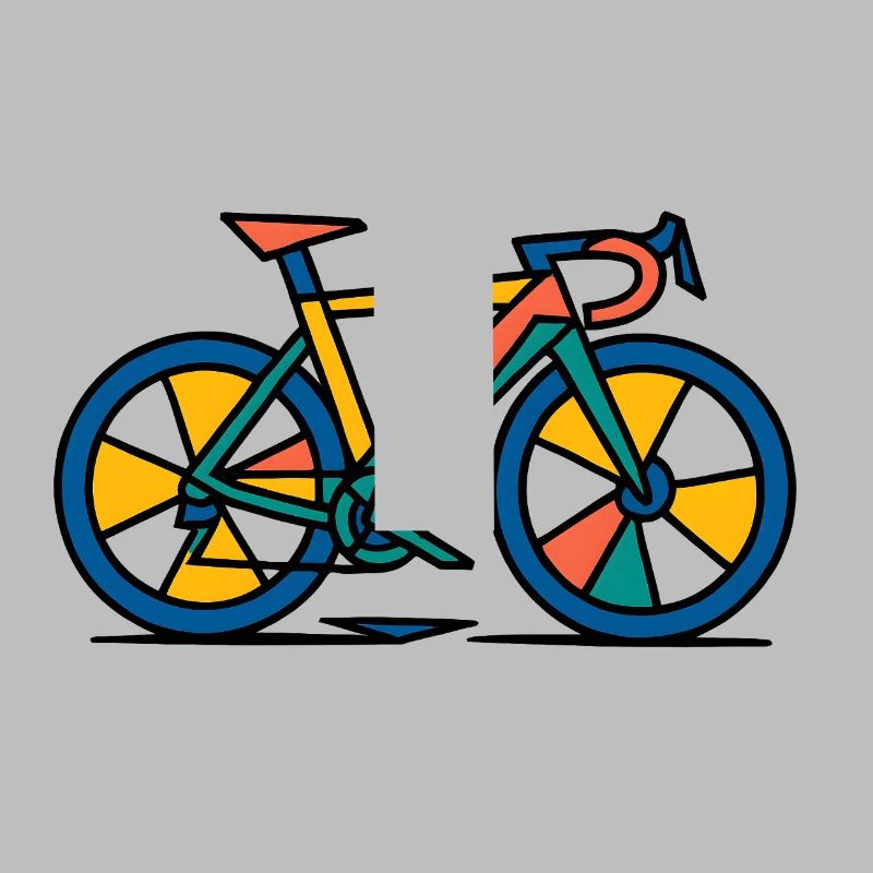 Vélo abstrait éclatant
