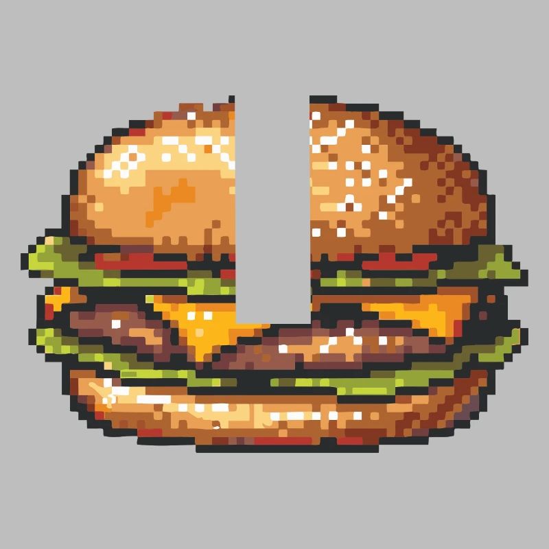 Hamburger 8 bits Pixel Art
