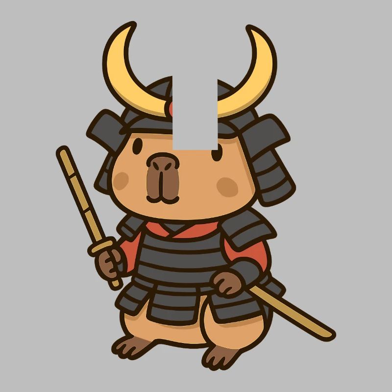 Samurai Capybara – Mutig & Gelassen ⚔️🦫