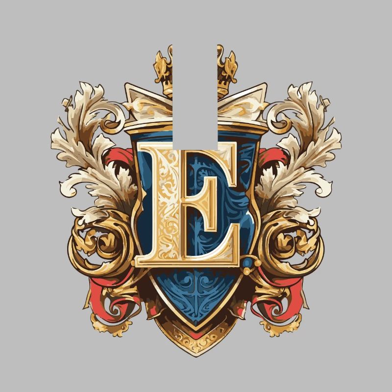 E Buchstabe Name Krone