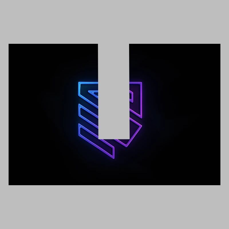 Neon Geometrie Logo Gradient
