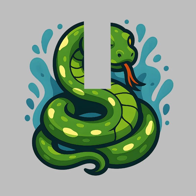 Arbre vert Python serpent en vague