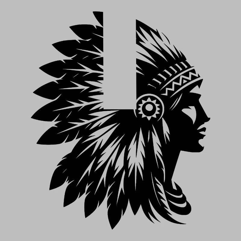 Eleganter Kopfschmuck mit Gesicht im Profil