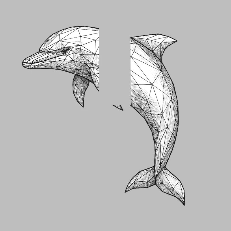 Geometric Polygon Dolphin