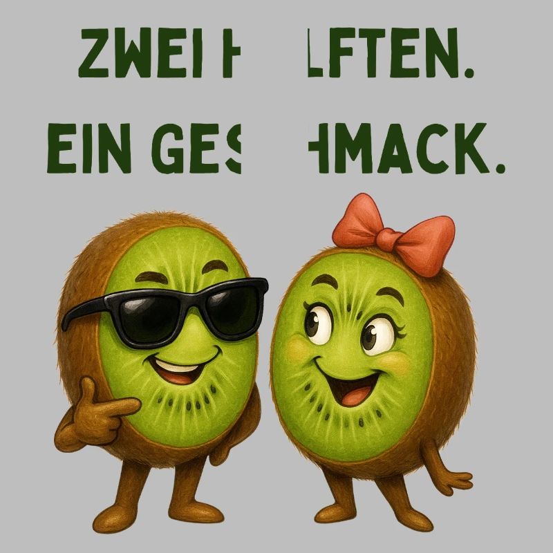 Zwei Hälften Ein Geschmack Kiwi