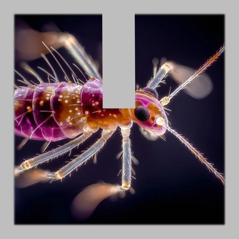 Macro des insectes néon – Conception abstraite de micro monde