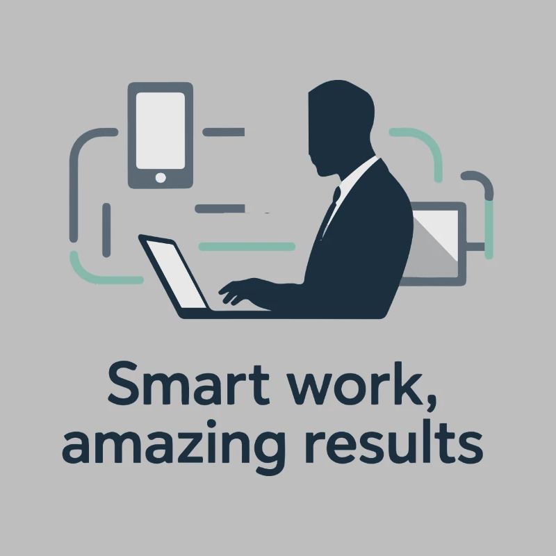 Smart Work Tech Silhouette