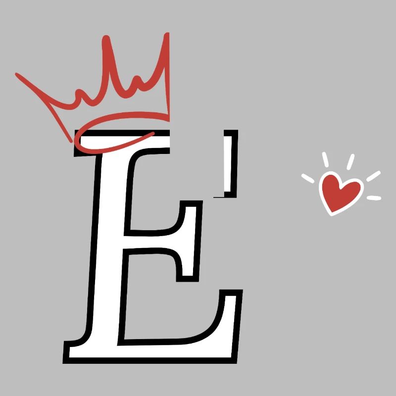 Buchstabe e Kronenherz