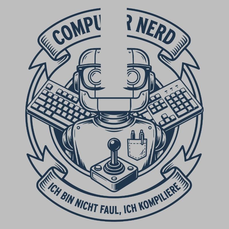 Computer Nerd Roboter Logo