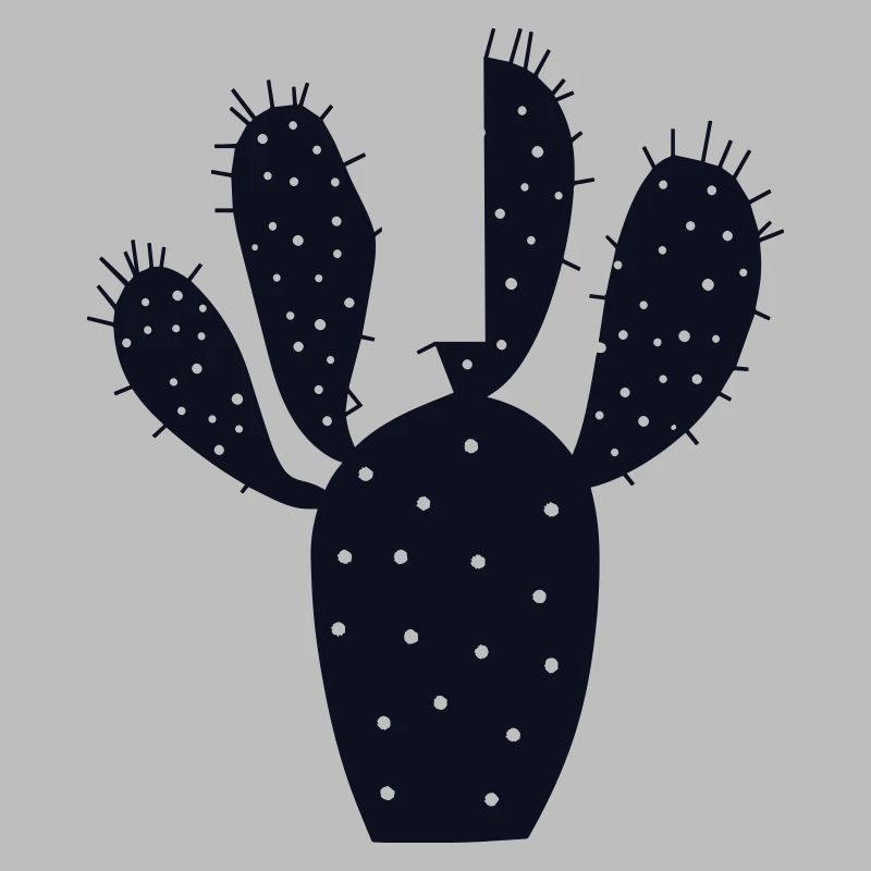 Mitternachtskaktus-Silhouette