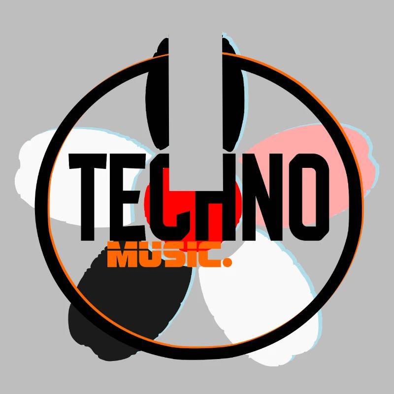 Techno Music Circle Logo