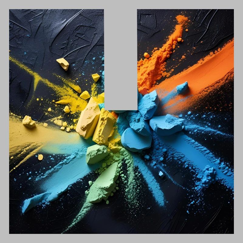 Rainbow dust explosion