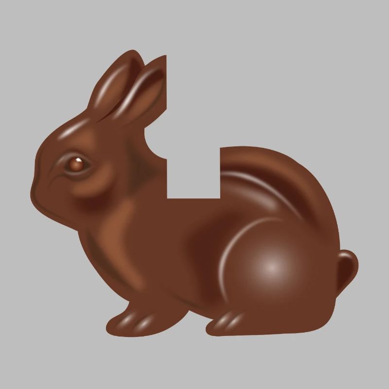 Classic chocolate Easter bunny motif