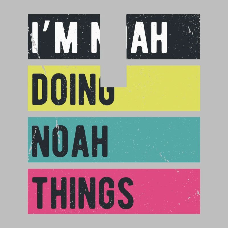 Ich bin Noah und mache Noah-Dinge Retro-Farben