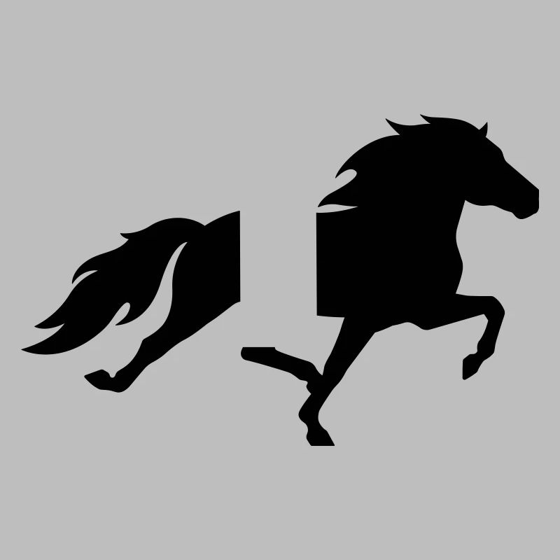 Cheval islandais dans le pass de course
