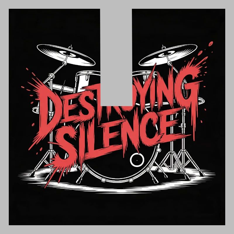 Destruction du silence Graffiti de batterie