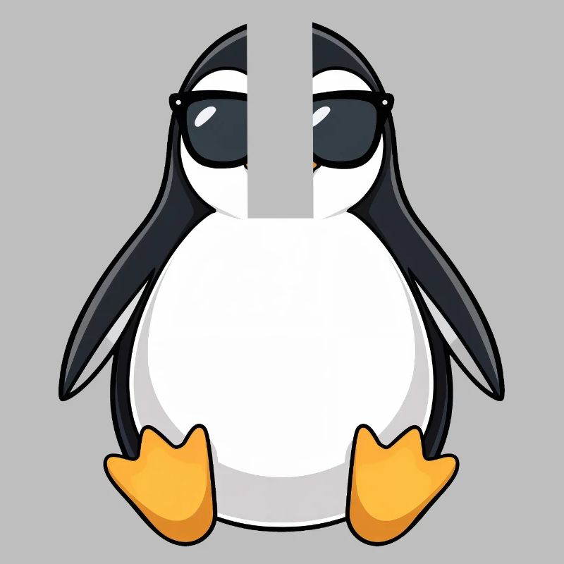 Cute Penguin Cartoon Chubby Sunglasses Summer