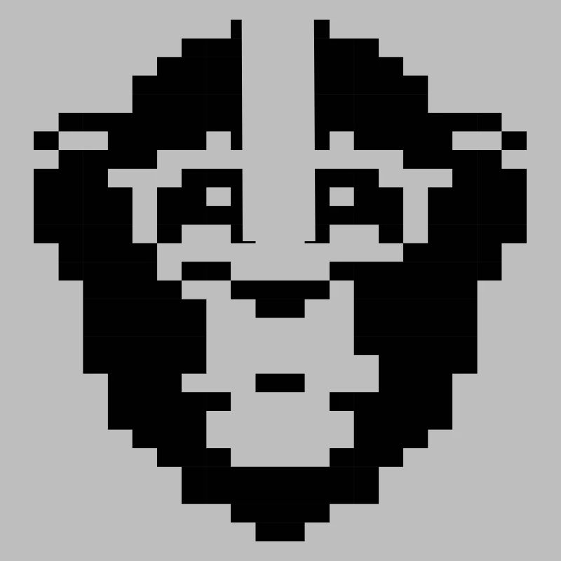pixelated monkey face design