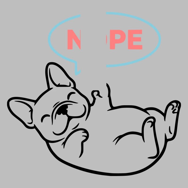 Frenchie Hund Nope Comic Bunt