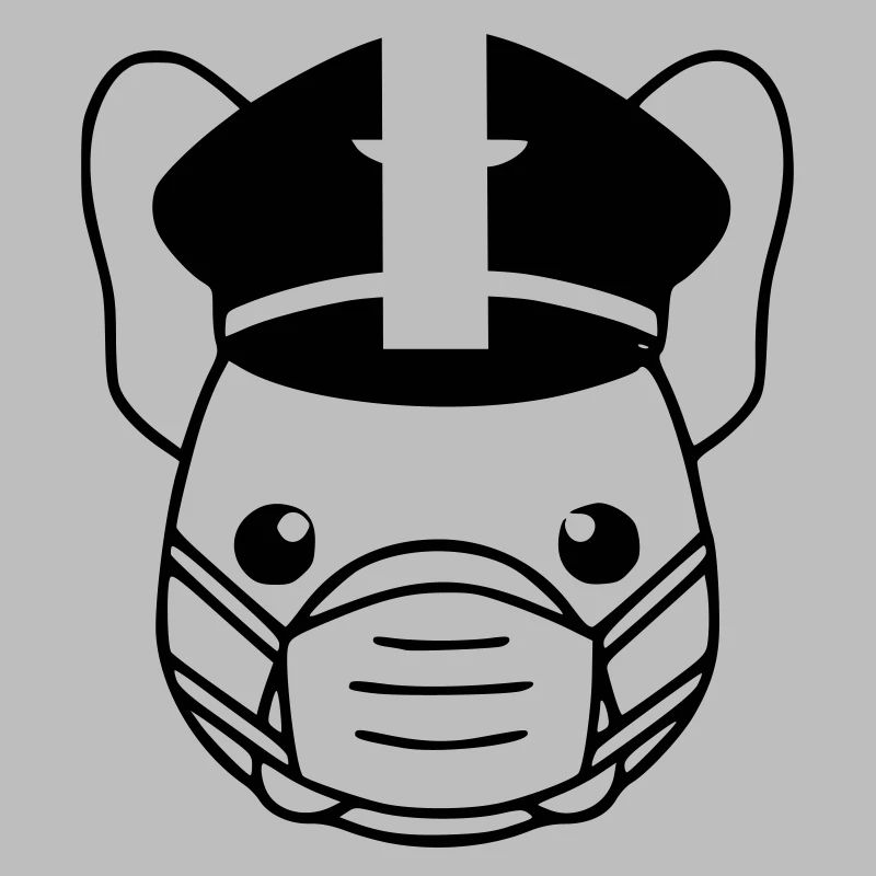 Frenchie Pilot Maske Schwarz