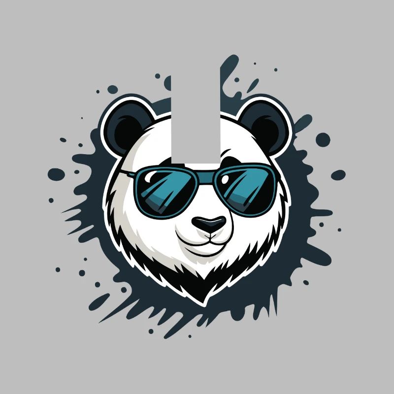 Panda Blue Graffiti-Brille
