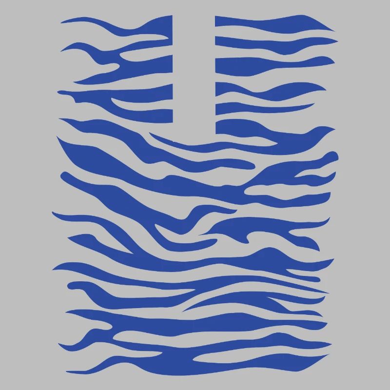 Zebra Muster blau