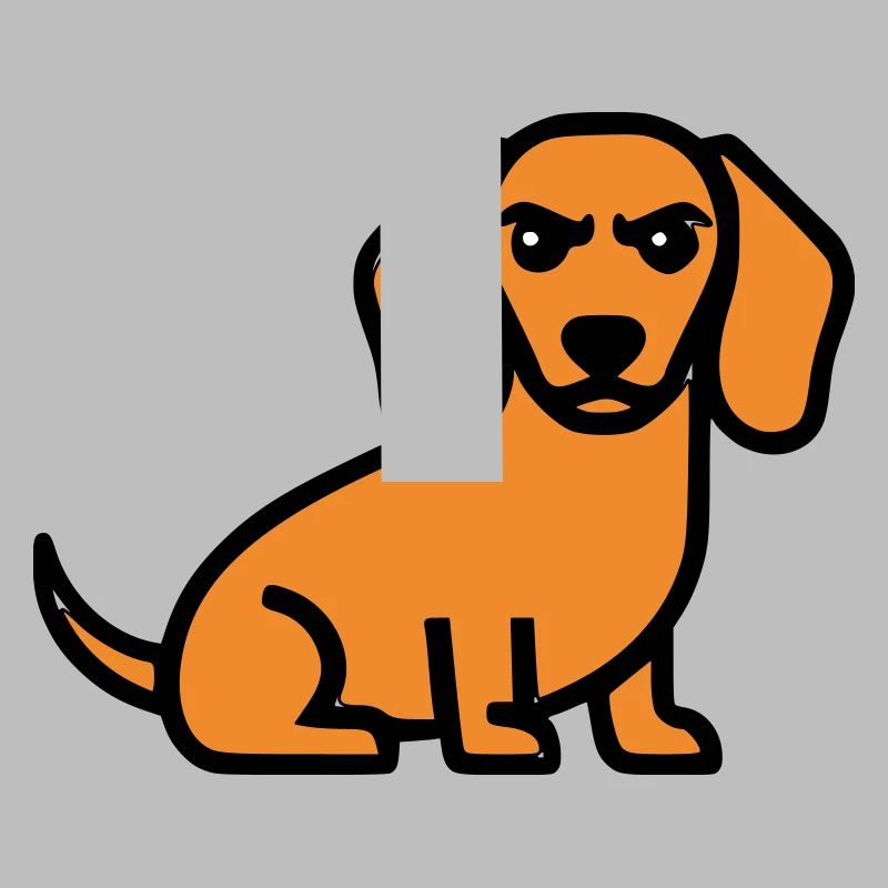 Dackel Hund Braun Comic