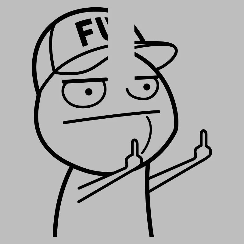 FU Meme mit Basecap (Farbe änderbar)