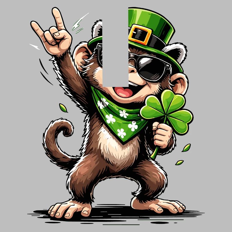 Singe Trèfle : Cadeau drôle de St. Patrick