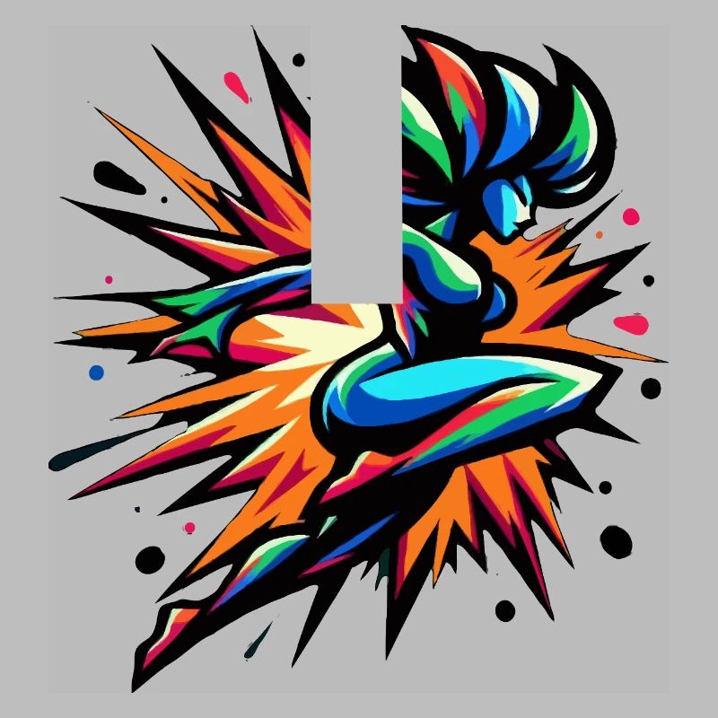 Bunter Neon-Sprinter