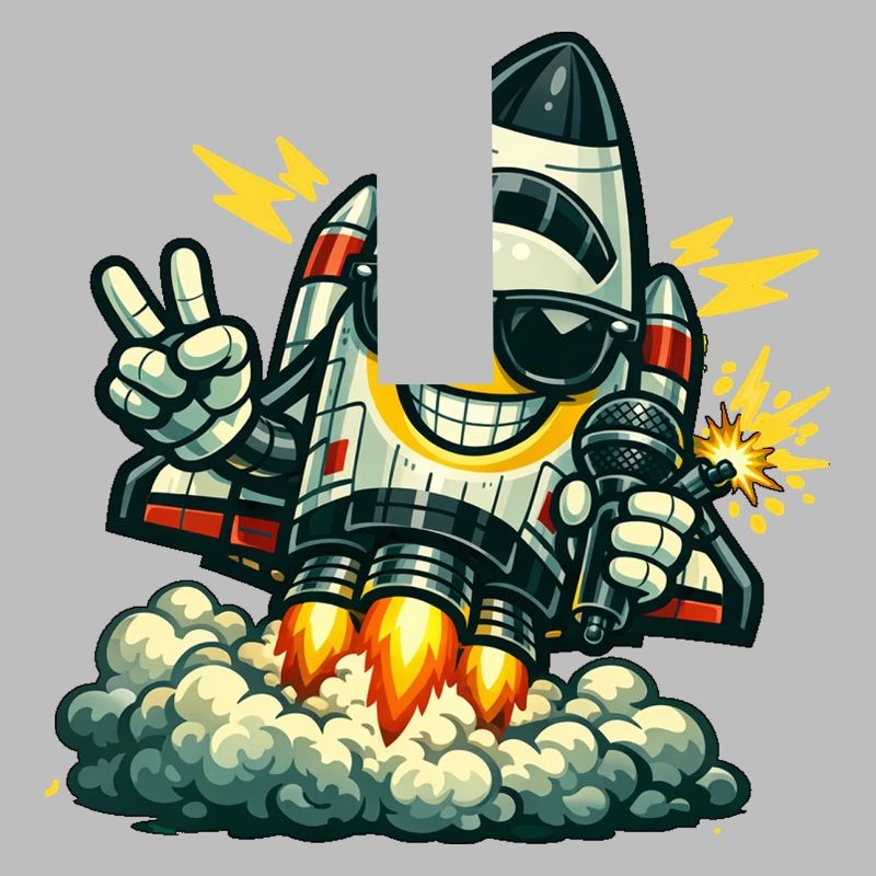 Space Rocket Duck mit Mikrofon