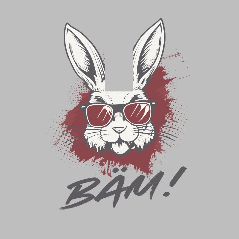 Cool Bunny BÄM Statement Statement Drôle