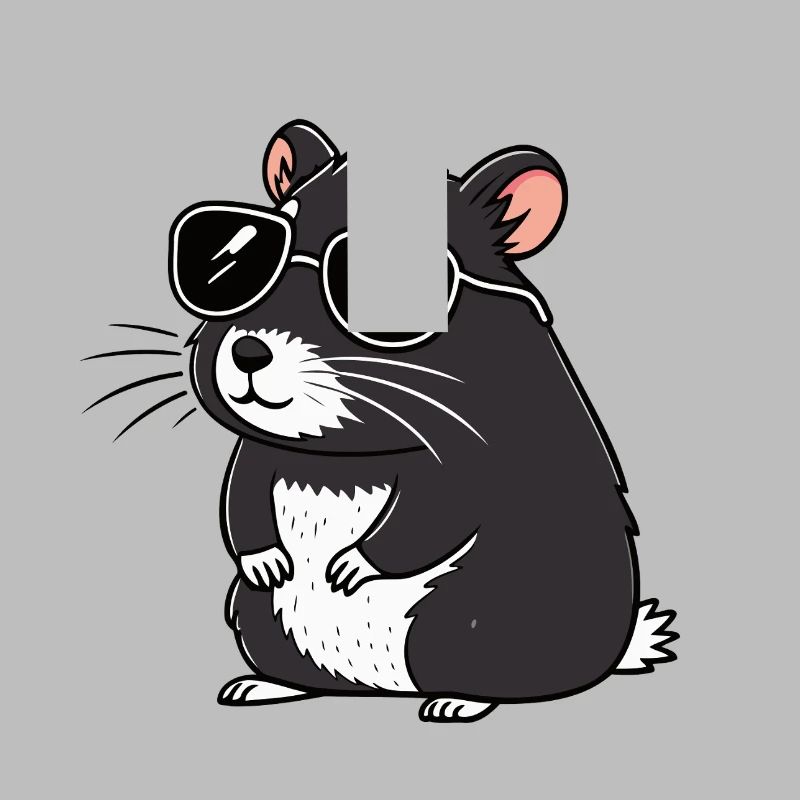 Hmster-chic dunkle Brille