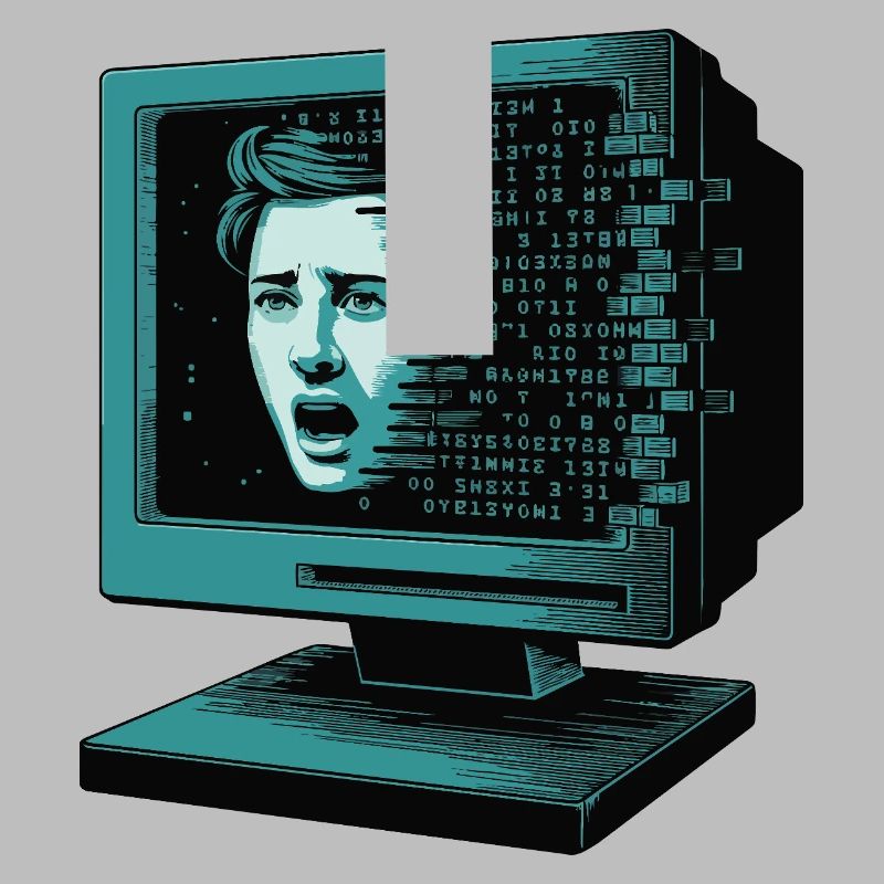 Retro Computer Terror Retroglitch AI