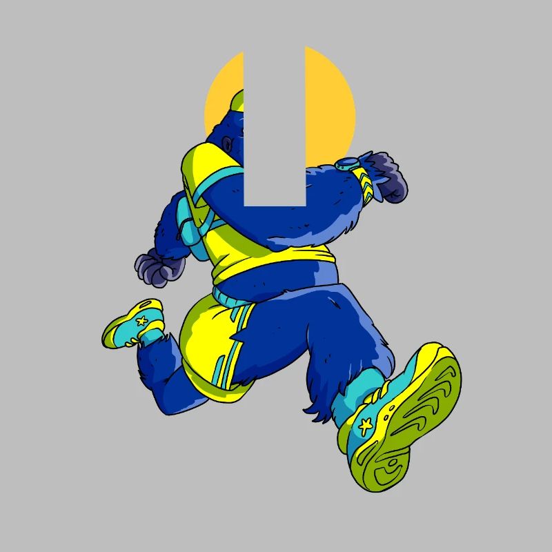 Blauer Gorillaläufer