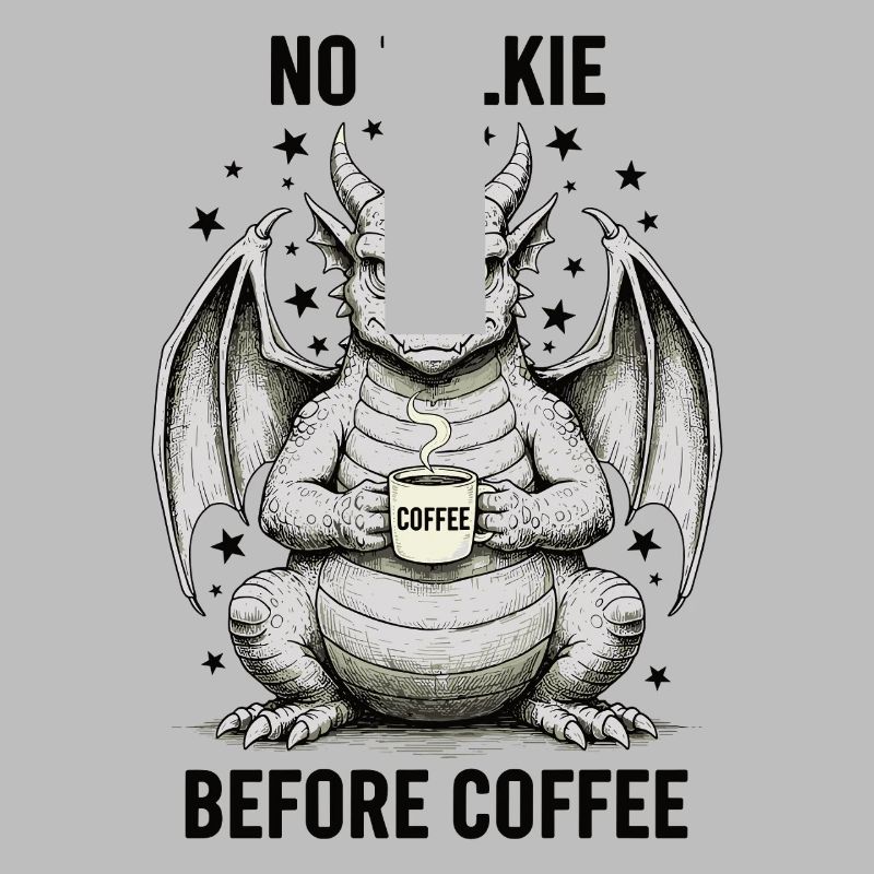 No Conversation Before Coffee Lover Dragon