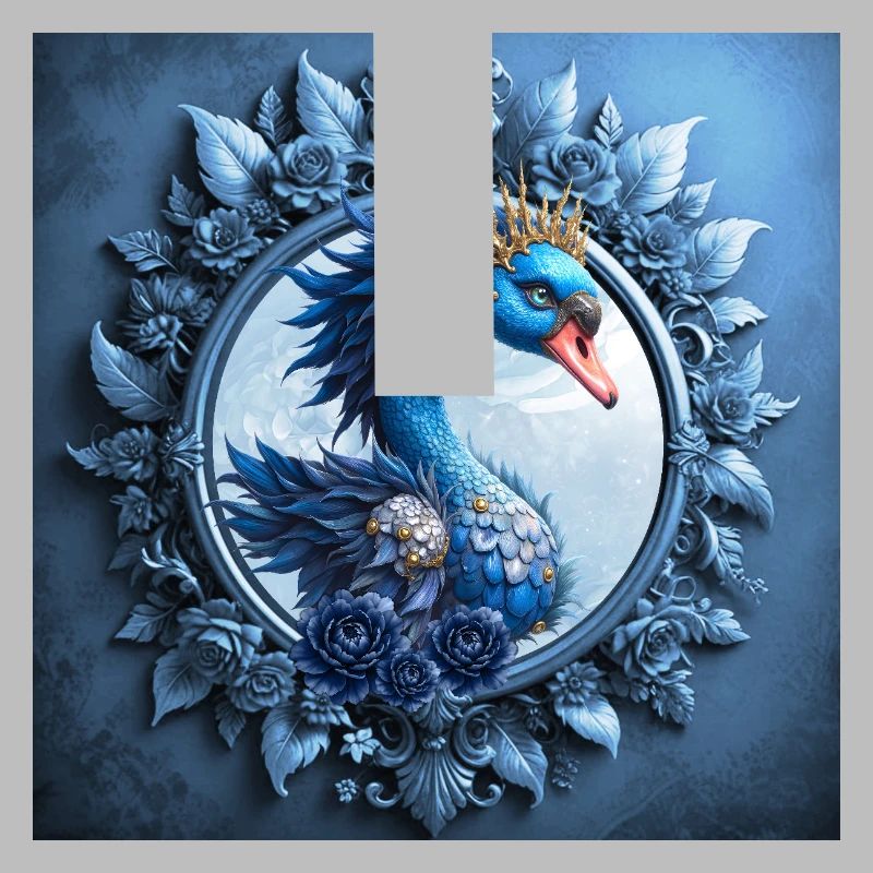 Blue Phoenix Crest in Frame