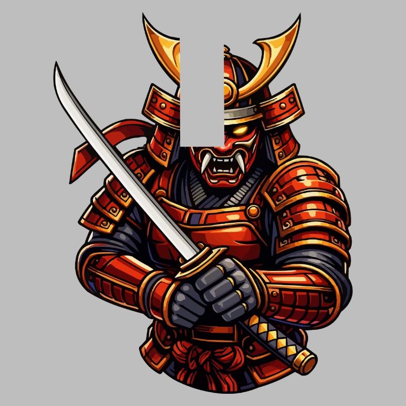 Kampfkunst-Samurai mit Schwert
