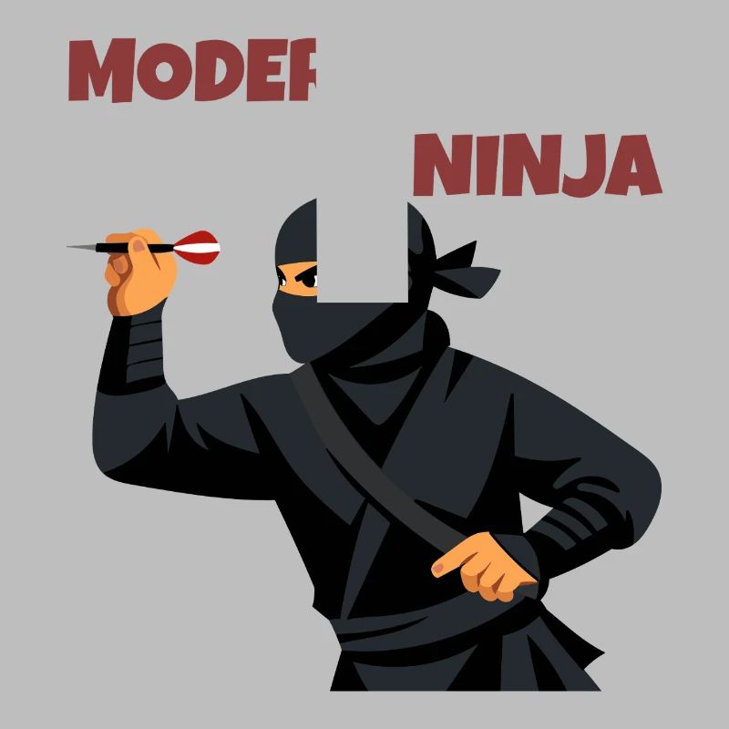 Art moderne de lancer de fléchettes ninja