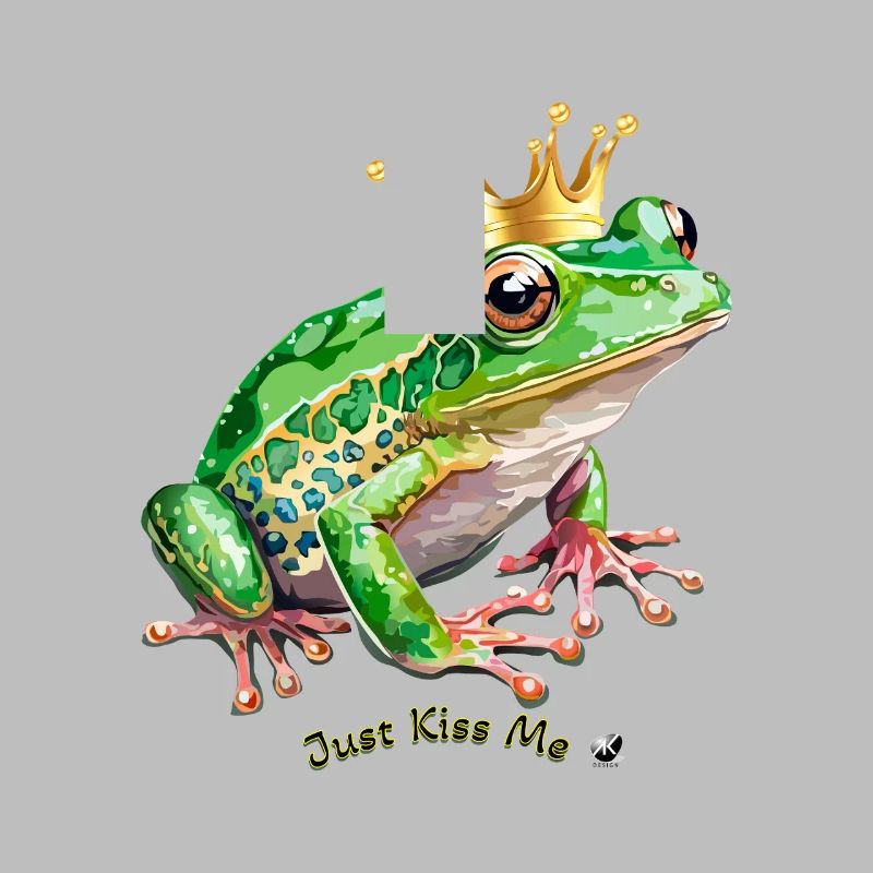 Frosch mit eine Krone Abbildung mit Inschrift