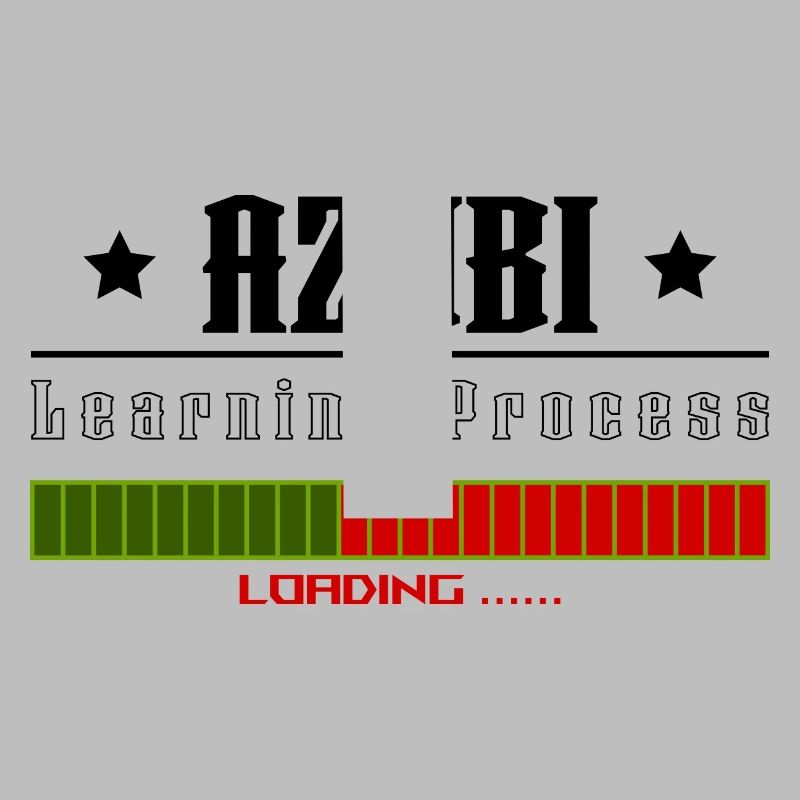 AZUBI learning process loading white tshirt