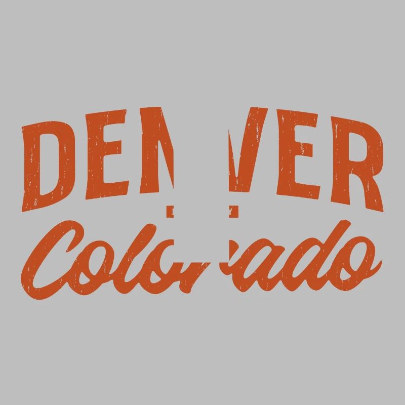 Denver Colorado Retro Script Logo