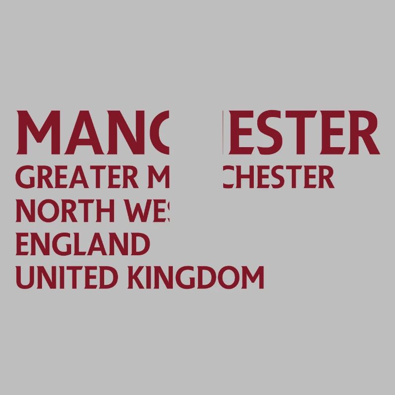 Manchester Name Stack Typografie