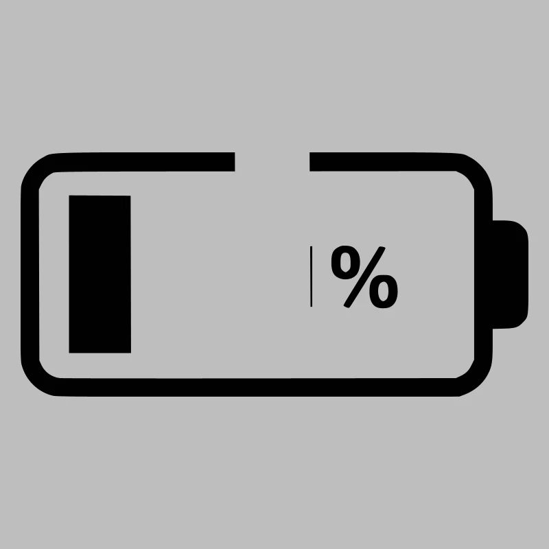 Empty battery battery 1%