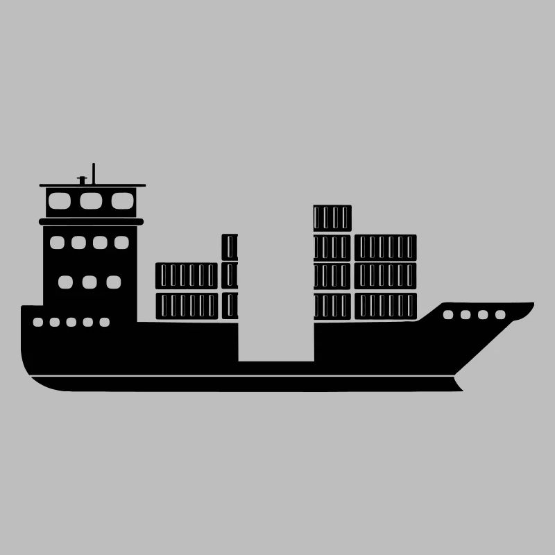Seecontainerschiff oder Boot mit Containern