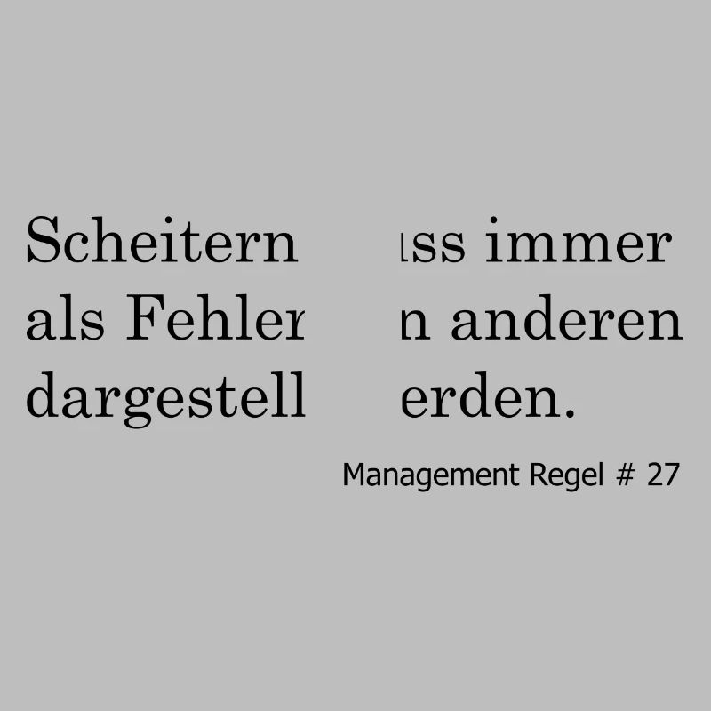 Scheitern immer auf andere Schieben