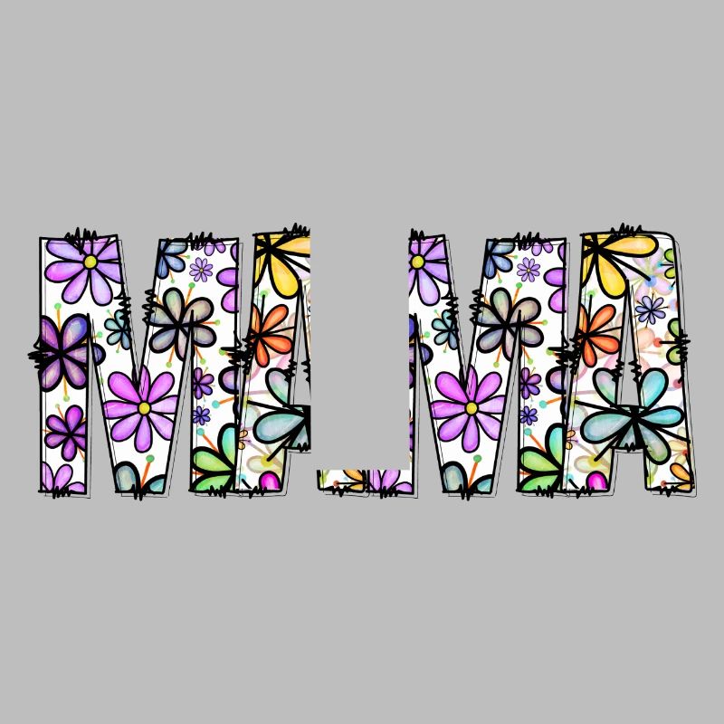 Floral Rainbow Word Pattern